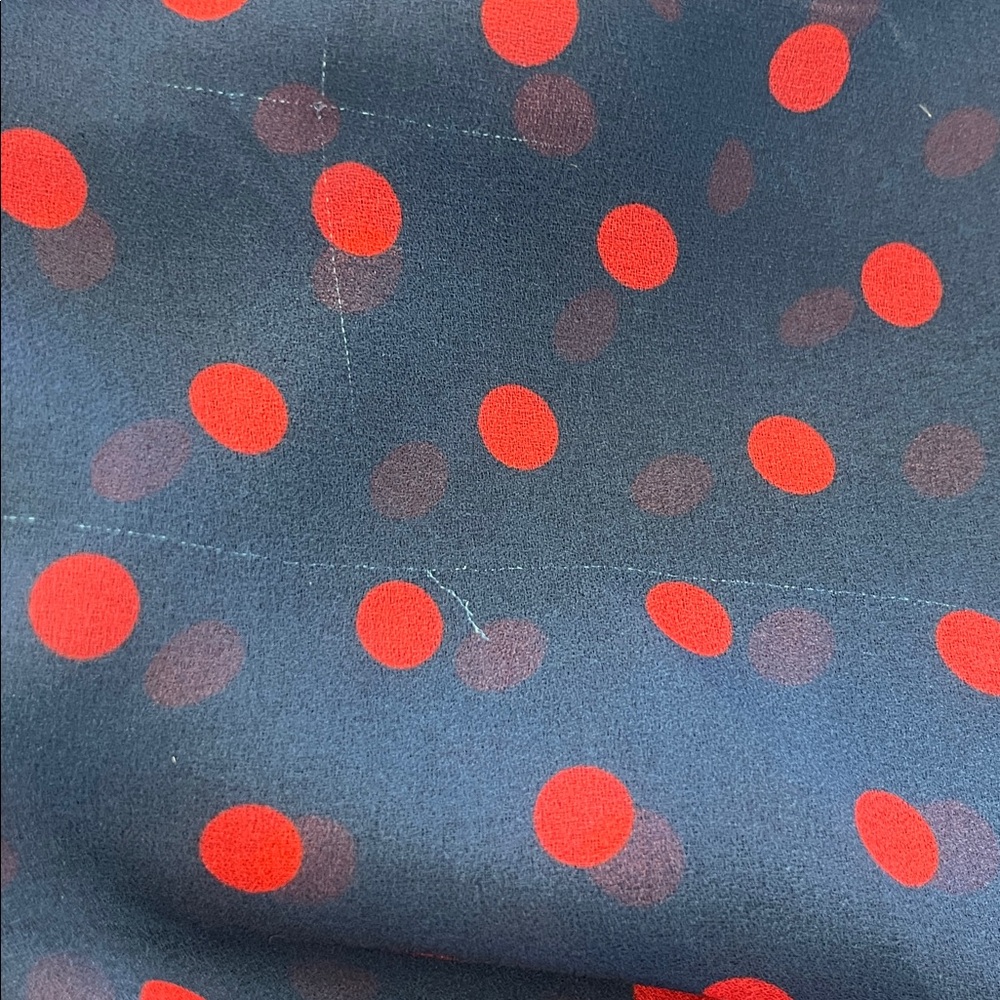 For Love And Lemons Navy Blue Dress with Red Polka Dots - Picture 4 of 9